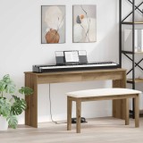 vidaXL Suport pentru keyboard Stejar Artizanal 130 x 32 x 64 cm 899486