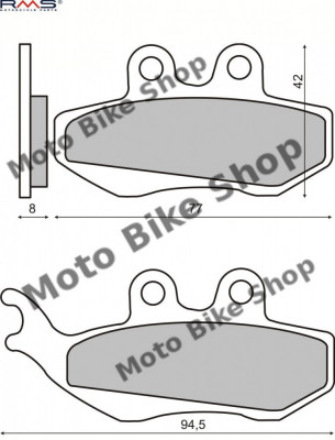 MBS Placute frana Piaggio Hexagon 250 MCB664, Cod Produs: 225100360RM foto