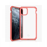 Husa iPhone 11 Pro Max IT Skins Hybrid Solid Plain Coral &amp; Transparent (antishock)