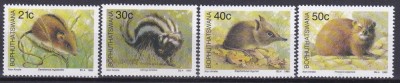 DB1 Fauna Africana Bophuthatswana 1990 Rozatoare Animale de Blana 4 v. MNH foto