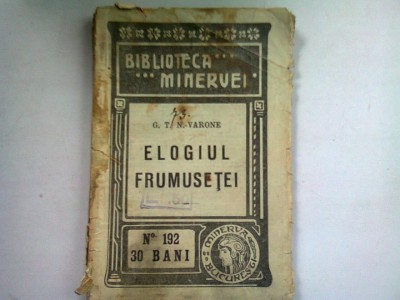 ELOGIUL FRUMUSETEI - G.T.N. VARONE foto