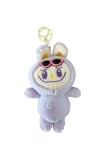 Breloc De Pluș Labubu Cu Ochelari, Moale Și Pufos, Violet, 18 Cm