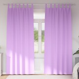 Perdele cu perdele 2 pcs Violet 245 x 140 cm Poliester