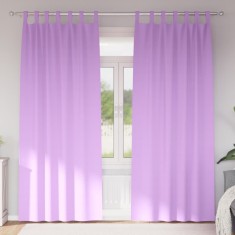 Perdele cu perdele 2 pcs Violet Poliester foto