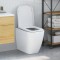 vidaXL Capac WC cu eliberare rapidă, &icirc;nchidere lentă, alb, duroplast