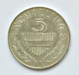 AUSTRIA 5 SCHILLING 1961 ARGINT XF, Europa