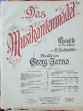 Das Musikantenmadel, vals din opereta, partitura pentru pian