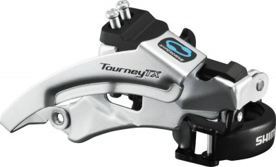 Schimbator Fata Shimano Tourney FD-TX800-Ts3, Triplu, Pt. 7/8 Vit. Pe Spate, Top Swing, Tragere Dubla, Colier 34.9Mm (Cu Adaptor 31.8Mm &amp;amp;amp; 28.6Mm), foto