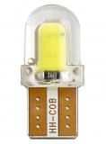 Led T10 2 COB, W5W, Silicon, 12V, Pentru Pozitie, Plafoniere, Portbagaj, Lumina Alb 6000K KRU111, General