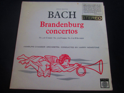 J.S. Bach, H. Newstone - Brandenburg Concertos 4,5 &amp;amp;6 _ vinyl,LP_Saga(1965,UK) foto