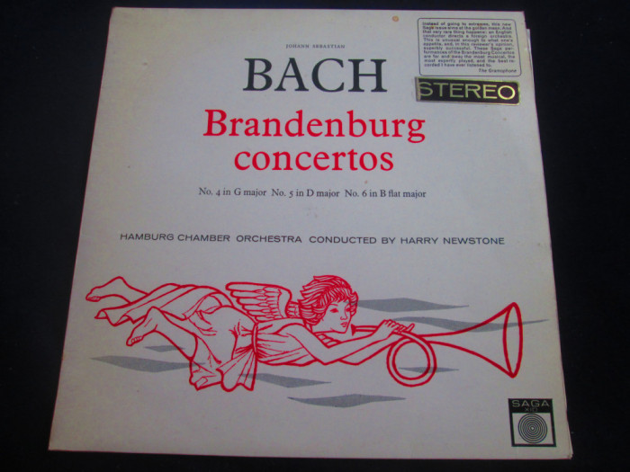 J.S. Bach, H. Newstone - Brandenburg Concertos 4,5 &amp;6 _ vinyl,LP_Saga(1965,UK)