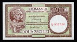 20 Lei 1947 - 1950 semnaturile lui Alexandrini si Panait Gheorghiu , filigran MF vertical . Stare UNC . Piesa de colectie . Necirculata