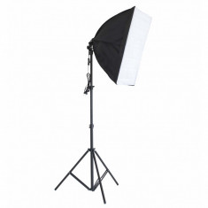 Kit Lumina Continua Softbox pentru Studio Foto sau Videochat cu Suport Trepied Reglabil 78-230cm