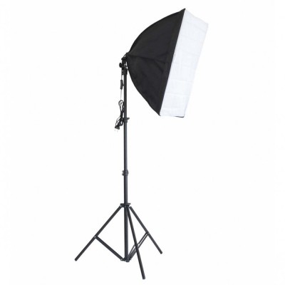 Kit Lumina Continua Softbox pentru Studio Foto sau Videochat cu Suport Trepied Reglabil 78-230cm foto