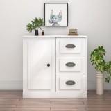 VidaXL Servantă, alb extralucios, 70x35,5x67,5 cm, lemn prelucrat