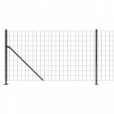 Gard plasa de sarma cu bordura, antracit, 1,1x25 m GartenMobel Dekor, vidaXL