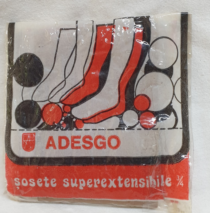 Epoca de Aur Intreprinderea ADESGO SOSETE SUPRAEXTENSIBILE 1977 ambalaj original