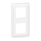 Rama Ornament 2P sau 2X2M verticala Legrand Mosaic alb 277822L