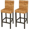 VidaXL Scaune de bar, 2 buc., abaca