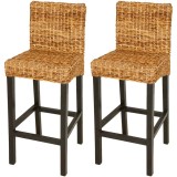 vidaXL Scaune de bar, 2 buc., abaca