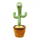 Figurina Cactusul dansator interactiv, care repeta cuvinte si sunete, cu seturi de mini melodii, Verde, COM-BBL6845