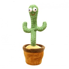 Figurina Cactusul dansator interactiv, care repeta cuvinte si sunete, cu seturi de mini melodii, Verde, COM-BBL6845