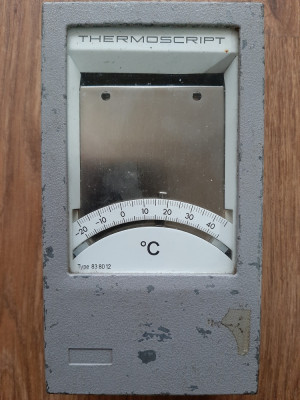 Termometru mecanic Thermoscript Kirsch aparat de masura temperatura vechi foto
