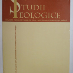 STUDII TEOLOGICE , SERIA A - III - A , ANUL III , NUMARUL 4 , OCTOMBRIE - DECEMBRIE , 2007