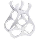 Cumpara ieftin Raft pentru vin Argintiu 23 x 14 x 28 cm Aluminiu