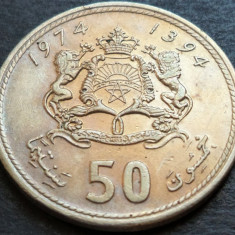 Moneda 50 SANTIMAT - MAROC, anul 1974 * cod 4147