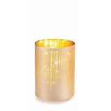 Candela Craciun sticla aurie cu leduri &Oslash; 9 x 12 H