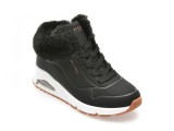 Cumpara ieftin Ghete SKECHERS negre, UNO, din piele ecologica