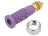 Conector banană 2mm soclu 10A 1kV violet HIRSCHMANN T&amp;M
