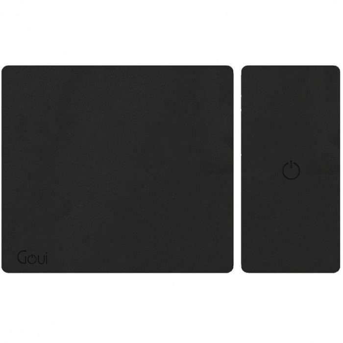 Incarcator Retea Wireless + MousePad Goui G-PAD, Fast Wireless (15W), 2in1, Negru G-PAD15WQI-K