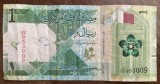 B11 4 - Bancnota foarte veche - Qatar - 1 riyal - 2020