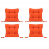 Set Perne decorative pentru scaun de bucatarie sau terasa, dimensiuni 40x40cm, culoare Orange, 4 buc/set, Palmonix