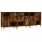 Dulapuri, 3 buc, stejar afumat, 60x35x70 cm, lemn prelucrat