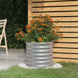 Jardiniera argintiu 40x40x36 cm otel vopsit electrostatic GartenMobel Dekor, vidaXL