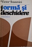 Forma si deschidere. Structuri si categorii literare &ndash; Victor Ivanovici