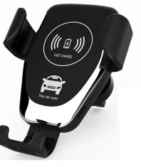 Suport auto pentru grila, cu incarcare wireless, Fast Charging 10W foto