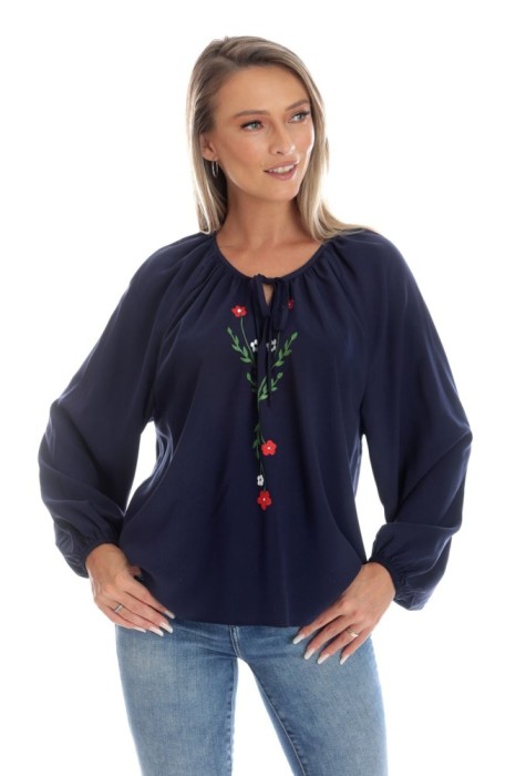 Bluza Dama, Eranthe, Boho, stil IE cu Pictura Realizata Manual V358 - S