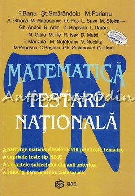Matematica. Testarea Nationala - F. Banu, St. Smarandoiu, M. Perianu foto