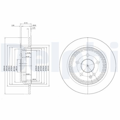 DELPHI BG3969 Disc frana foto