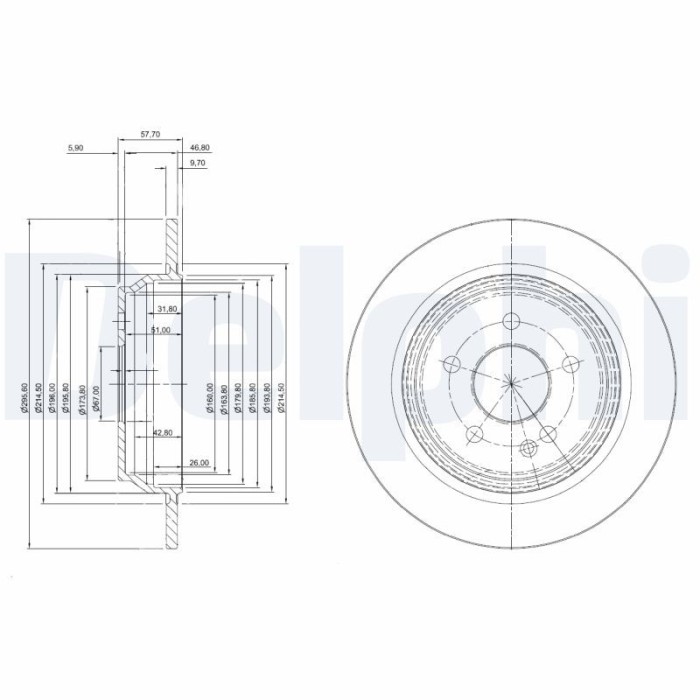 DELPHI BG3969 Disc frana