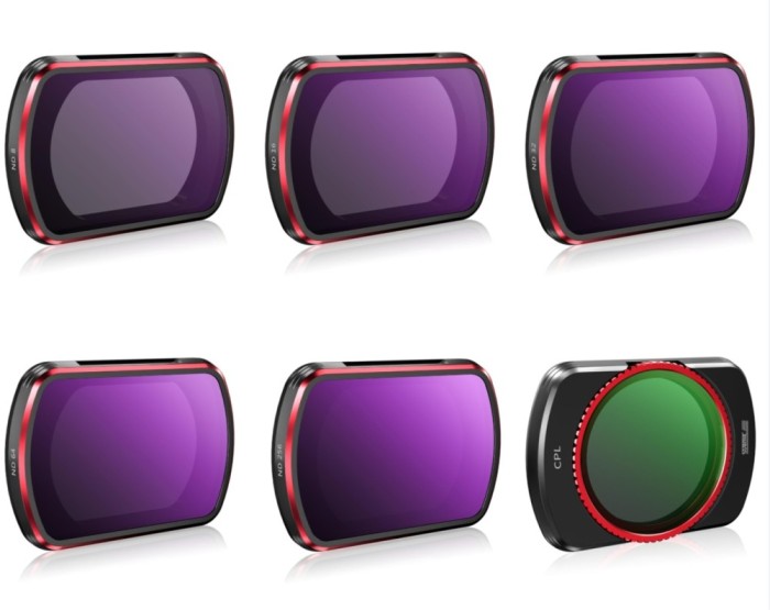 Set profesional 6 filtre, STARTRC, compatibile cu DJI Osmo Pocket 3, CPL,UV, ND8, ND16, ND32, ND64