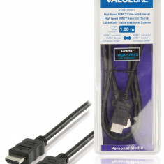 Cablu HDMI de mare viteza cu functie Ethernet 1m VALUELINE