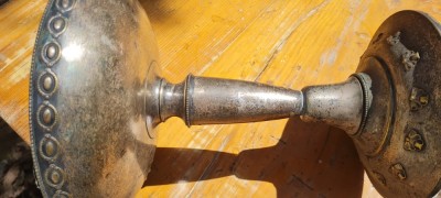 Fructiera veche din alama foto