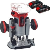 Einhell TP-RO 18 Li BL PXC + Twinpack CB - Masina de frezat 6 8 mm + Set 2 acumulatori Li-Ion 18 V 2.5 Ah