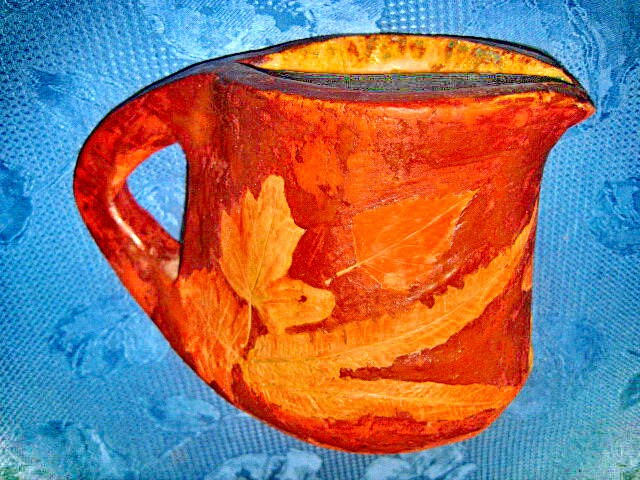 7889-Cana rustica ceramica veche anii 1900 manual executata.