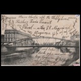 Carte poștală veche Oradea &ndash; K&ouml;r&ouml;s-h&iacute;d (Pod peste Cris) &ndash; 1913